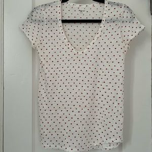 Madewell linen heart print t-shirt